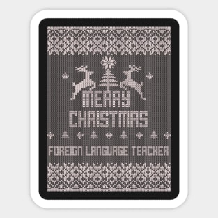 Merry Christmas FOREIGN LANGUAGE TEACHER Sticker